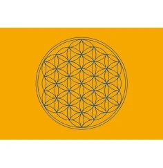 Postkarte Blume des Lebens orange 10x15cm