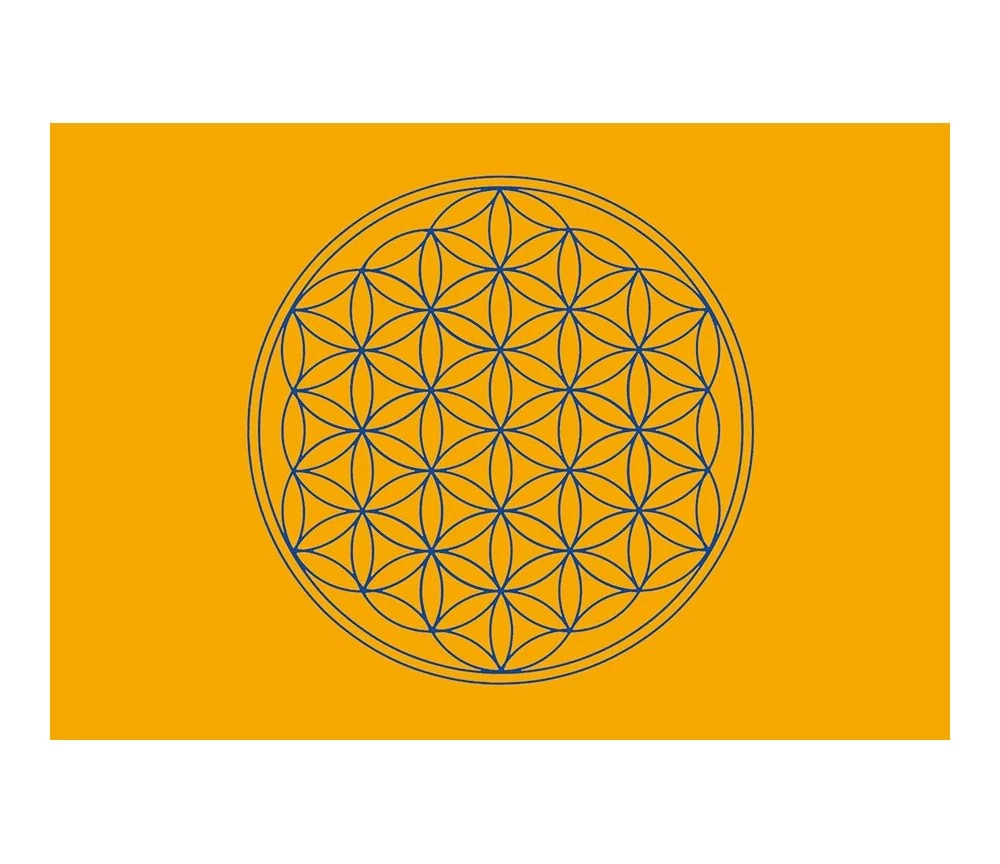 Postkarte Blume des Lebens orange 10x15cm