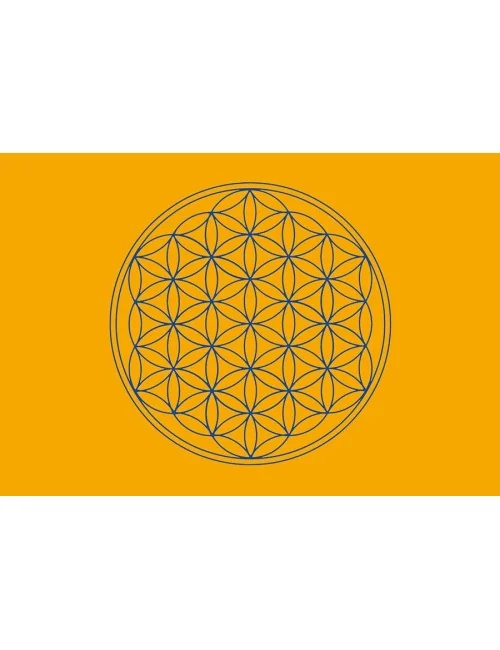 Postkarte Blume des Lebens orange 10x15cm