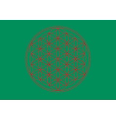 Postkarte Blume des Lebens grün 10x15cm