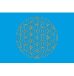 Postkarte Blume des Lebens hellblau 10x15cm