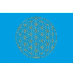 Postkarte Blume des Lebens hellblau 10x15cm