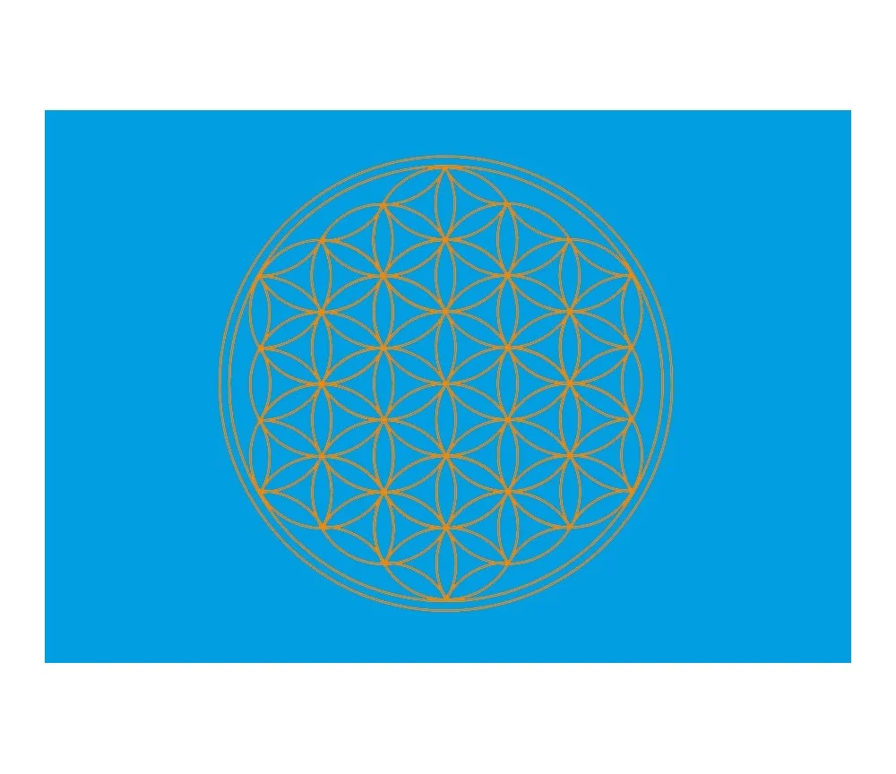 Postkarte Blume des Lebens hellblau 10x15cm