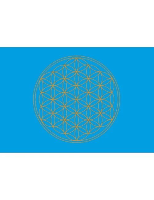 Postkarte Blume des Lebens hellblau 10x15cm