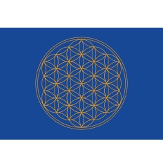 Postkarte Blume des Lebens blau 10x15cm