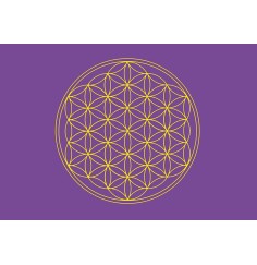 Postkarte Blume des Lebens violett 10x15cm