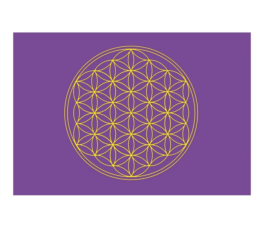 Postkarte Blume des Lebens violett 10x15cm