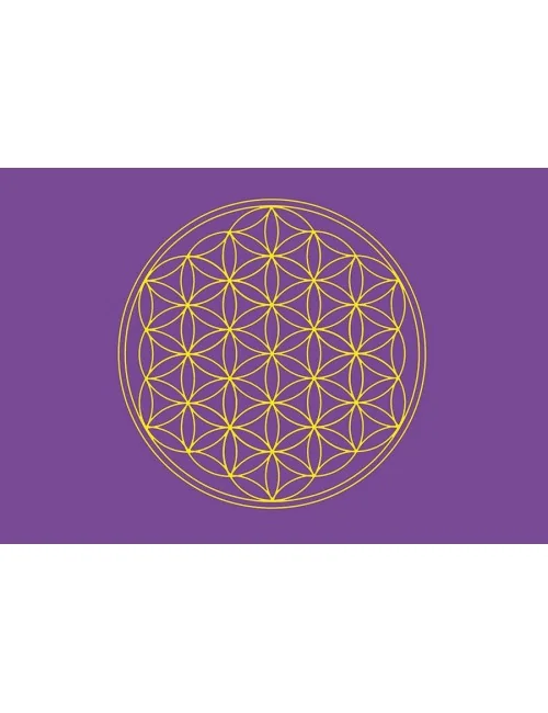 Postkarte Blume des Lebens violett 10x15cm