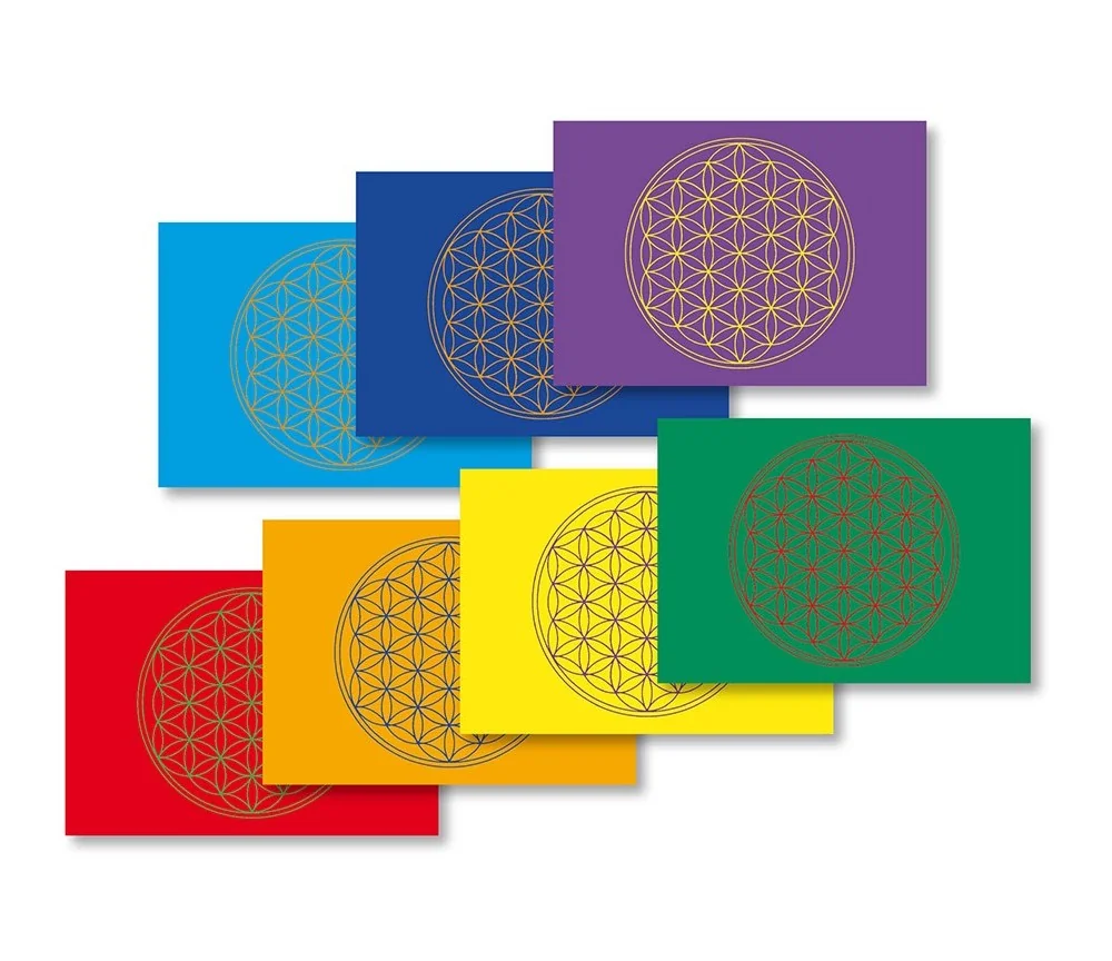 Postkarte Blume des Lebens 7er Set 10x15cm