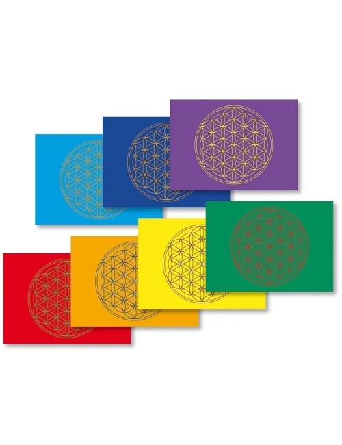 Postkarte Blume des Lebens 7er Set 10x15cm
