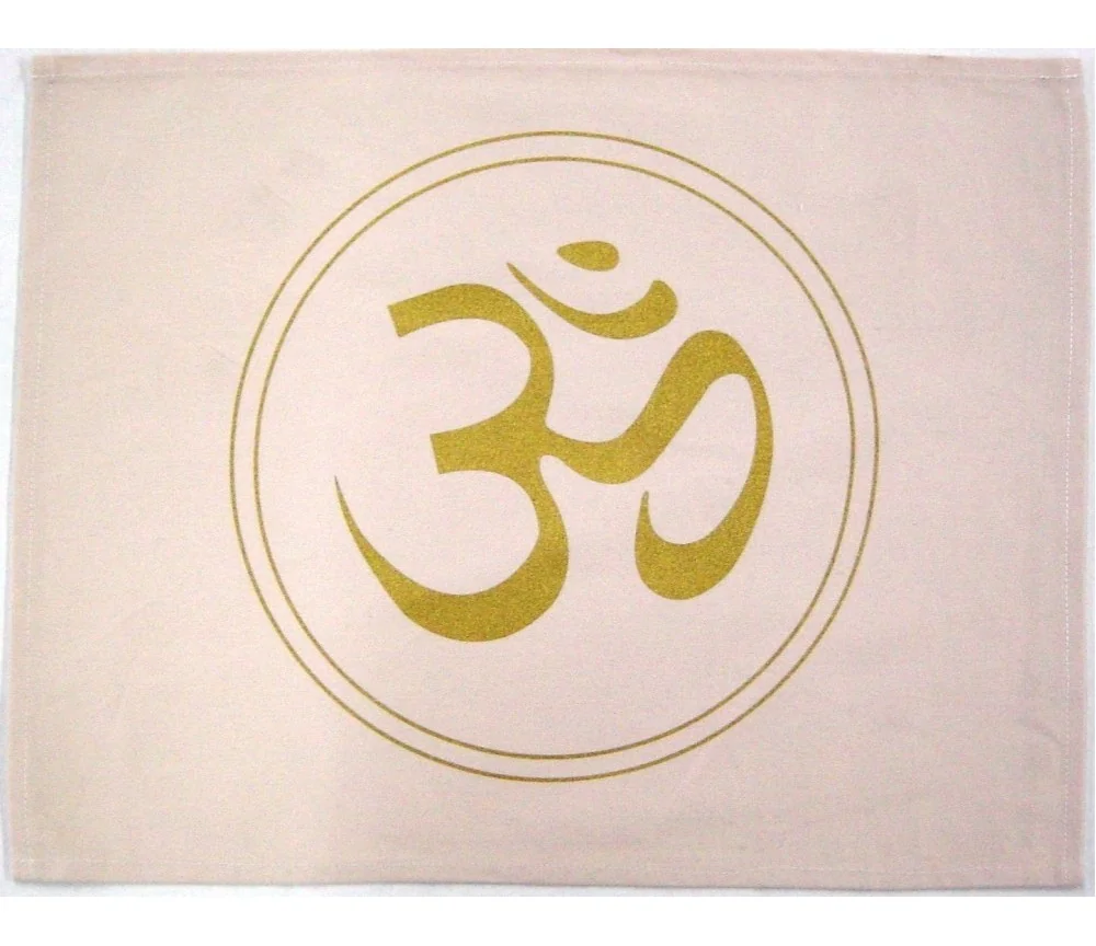 Tischset "OM" natur, rechteckig, Baumwolle, 41x32cm
