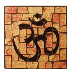 Untersetzer "Om" Glasmosaik 9x9cm