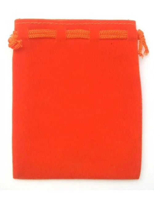 Samt Säckchen orange 9x12cm