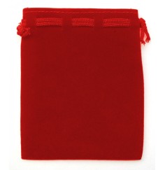 Samt Säckchen rot 9x12cm