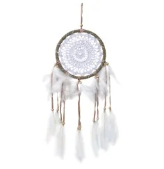 Traumfänger "Natura" Sisal natur mit gehäkeltem Netz, 16x55cm