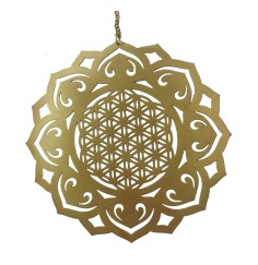 Raumschmuck "Lotus Blume des Lebens" Metall 15cm B-Ware