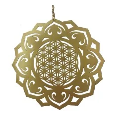 Raumschmuck "Lotus Blume des Lebens" Metall 15cm B-Ware