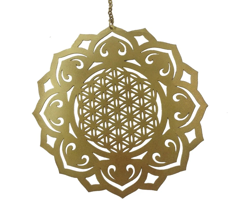 Raumschmuck "Lotus Blume des Lebens" Metall 15cm B-Ware