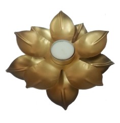 Teelichthalter "Lotus" Metall 18cm