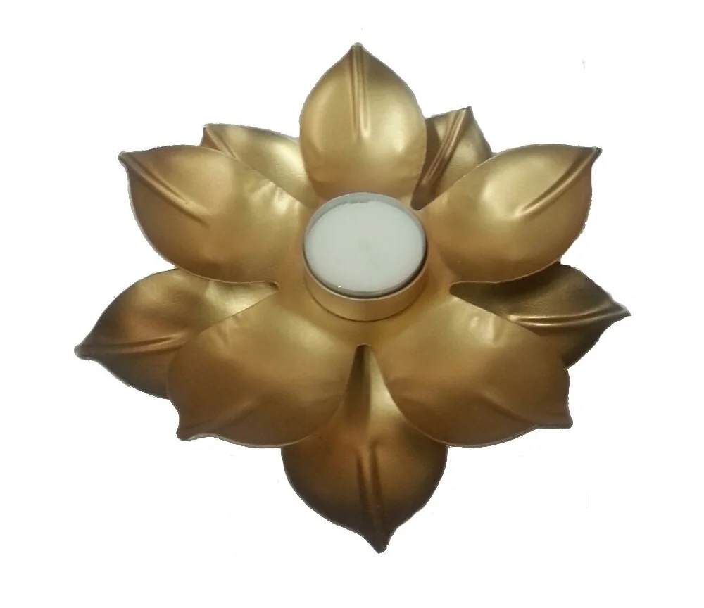 Teelichthalter "Lotus" Metall 18cm