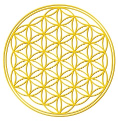 Aufkleber "Blume des Lebens" Kunststoff 2cm VE10