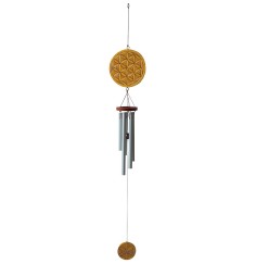 Klangspiel "Blume des Lebens" Holz braun/gold bemalt, 12x80cm