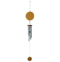 Klangspiel "Blume des Lebens" Holz braun/gold bemalt, 12x80cm