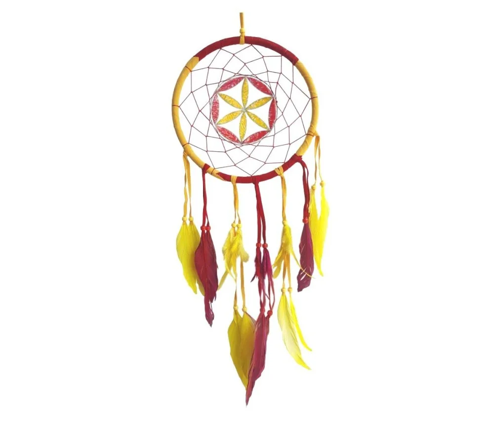 Dream-/Suncatcher "Saat des Lebens" Flocksamt rot/gelb 22x60cm