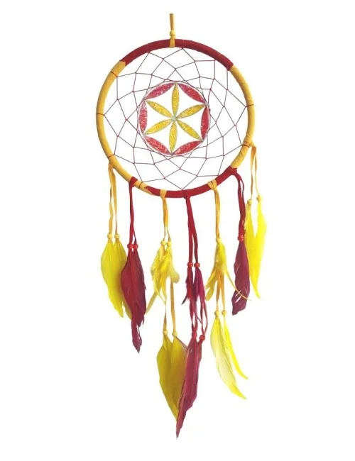 Dream-/Suncatcher "Saat des Lebens" Flocksamt rot/gelb 22x60cm