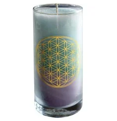 Kerze "Dream BDL" im Glas Stearin 14cm pastell