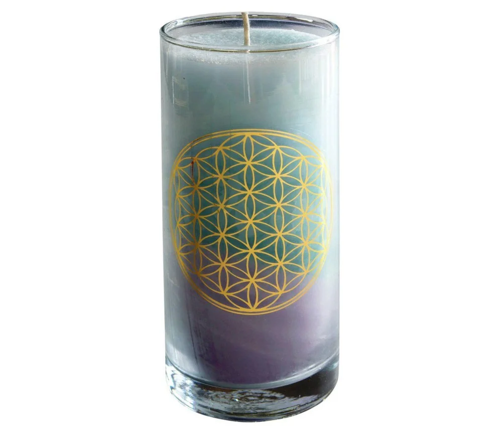 Kerze "Dream BDL" im Glas Stearin 14cm pastell