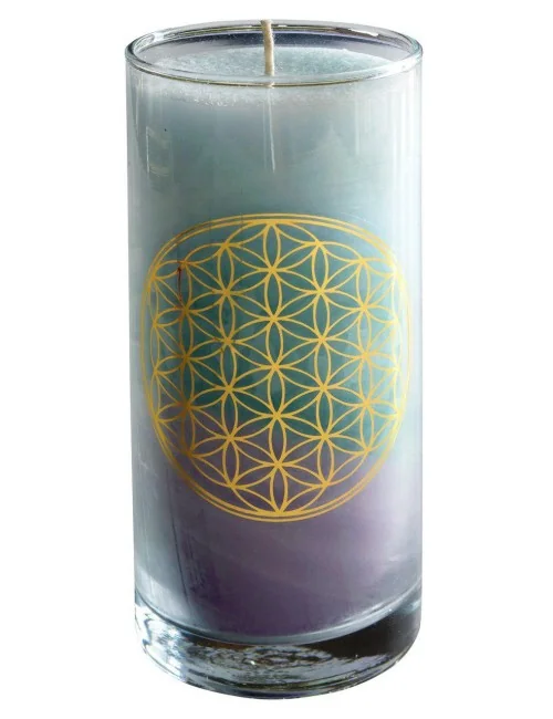 Kerze "Dream BDL" im Glas Stearin 14cm pastell