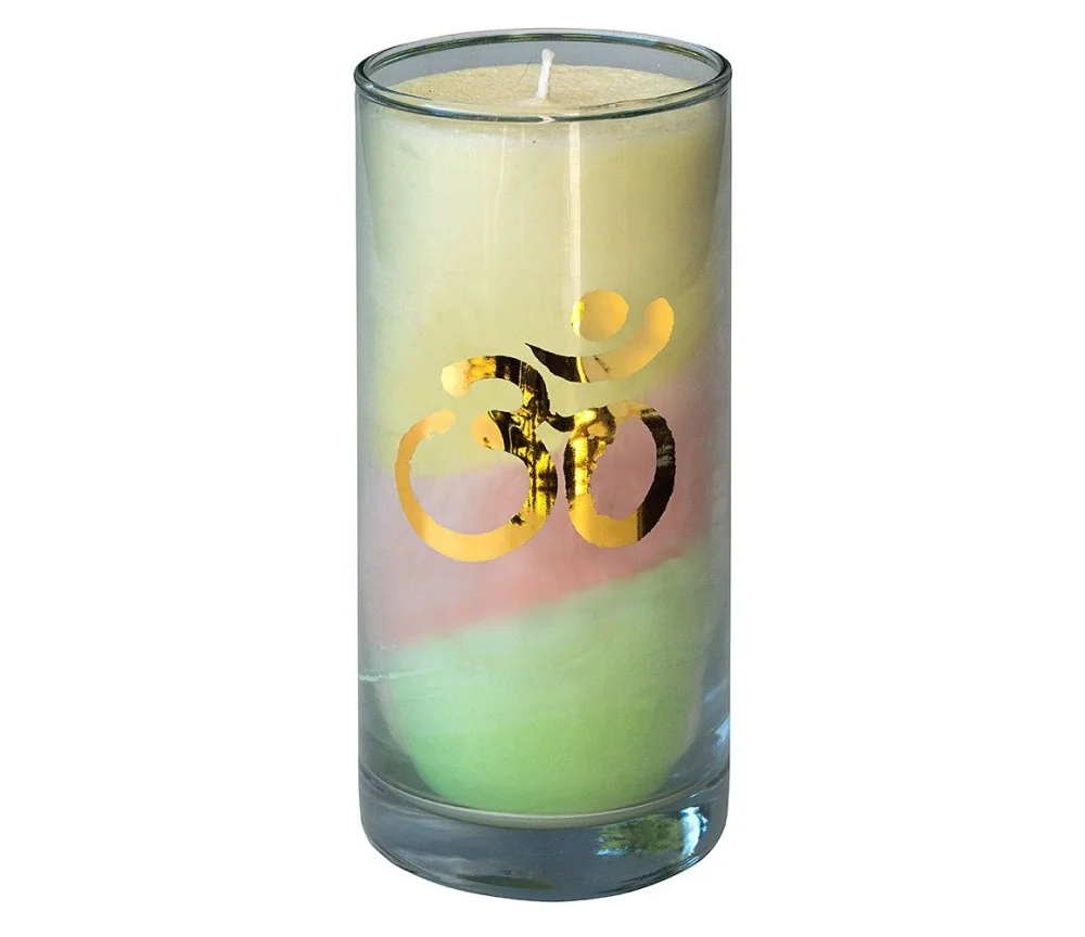 Kerze "Dream Om" im Glas Stearin 14cm