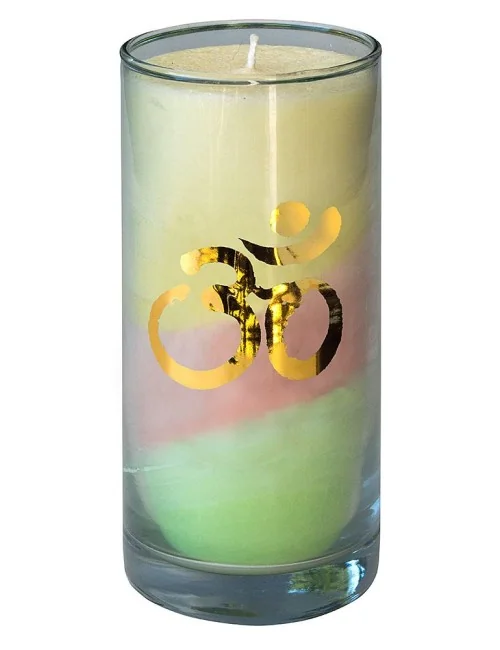 Kerze "Dream Om" im Glas Stearin 14cm