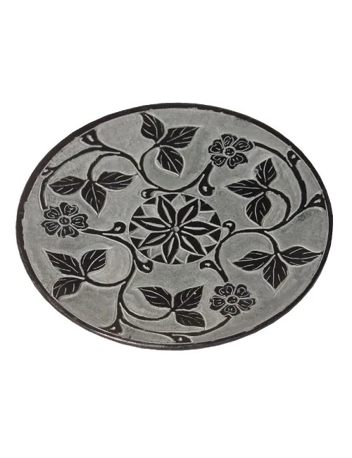 Räucherstäbchenhalter "Blume" Black Stone graviert 10cm