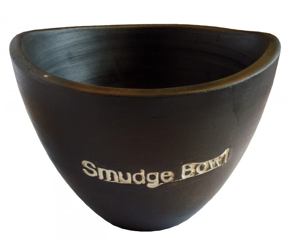 Räuchergefäß "Smudge-Bowl" klein Keramik schwarz