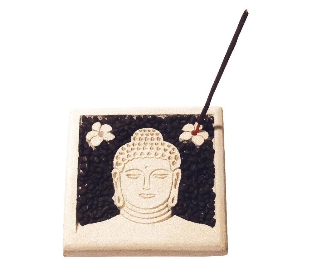 Räucherstäbchenhalter "Buddha" Stein graviert 10cm