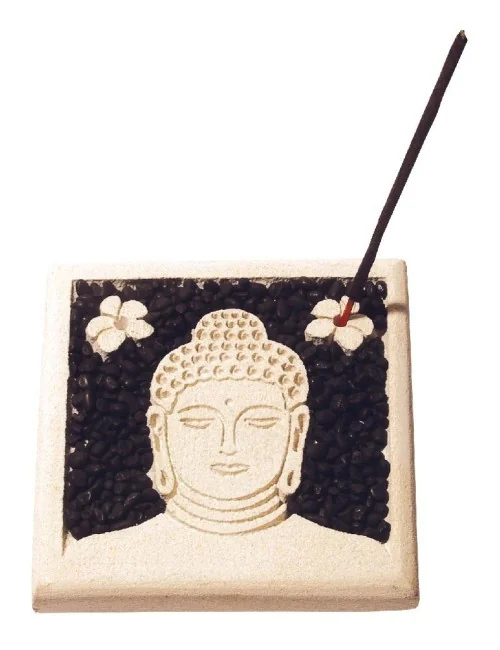 Räucherstäbchenhalter "Buddha" Stein graviert 10cm