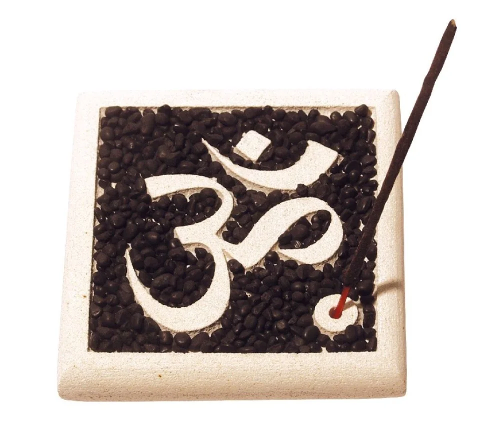 Räucherstäbchenhalter "Om" Stein graviert 10cm