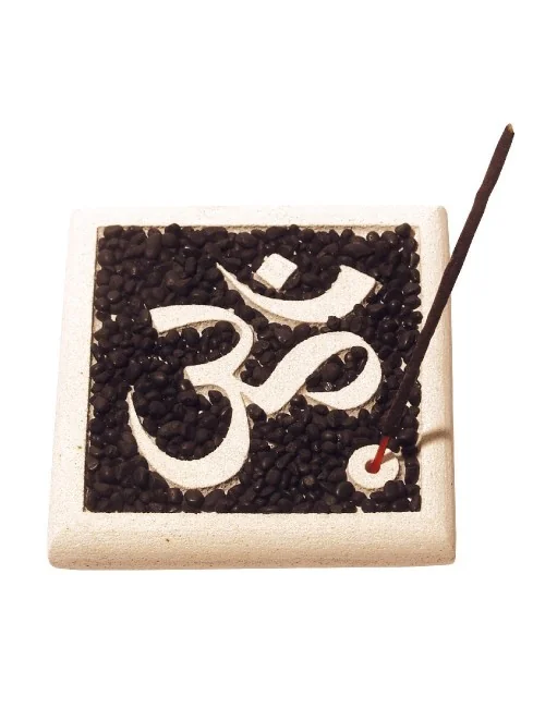 Räucherstäbchenhalter "Om" Stein graviert 10cm