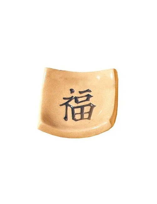 Räucherstäbchenhalter "Chin. Glück" Keramik 6x6cm