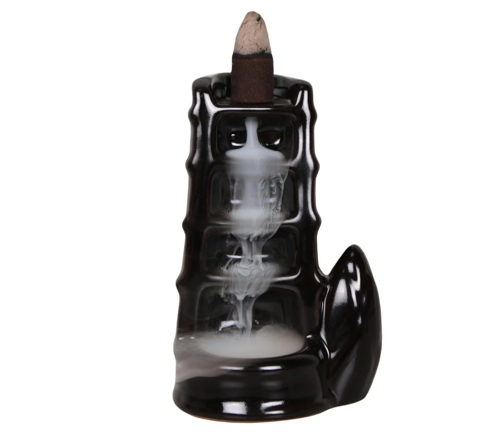 Backflow Kegel halter "geteilter Bambus", Keramik, 10,5x7cm