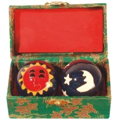 Qi Gong Kugel Sonne/Mond blau 40mm