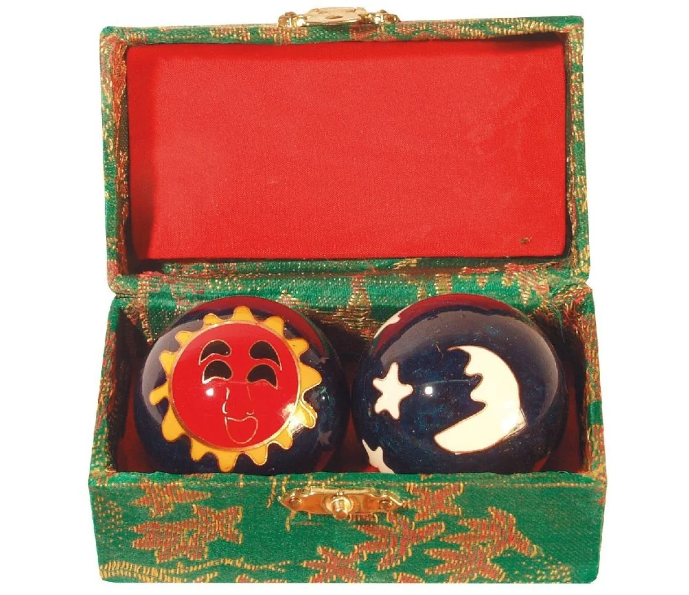 Qi Gong Kugel Sonne/Mond blau 40mm