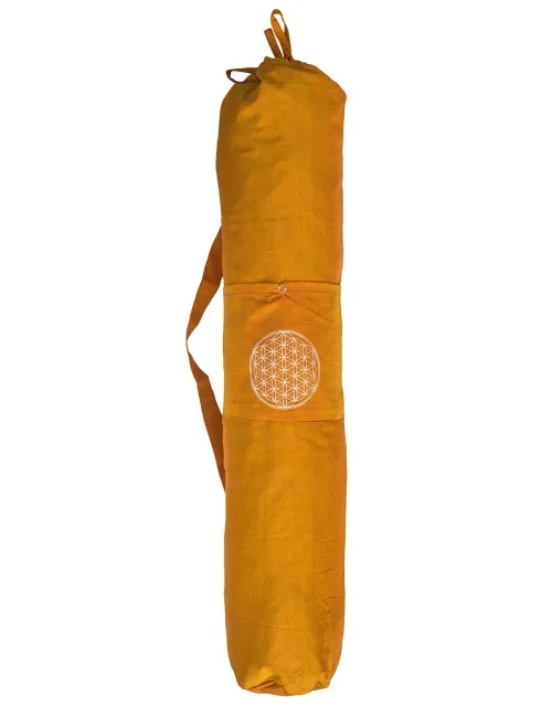 Yogatasche "Blume des Lebens" Baumwolle saffran 20x80cm