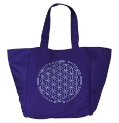 Umhängetasche "Blume des Lebens" Baumwolle/Polyester lila 48x33cm