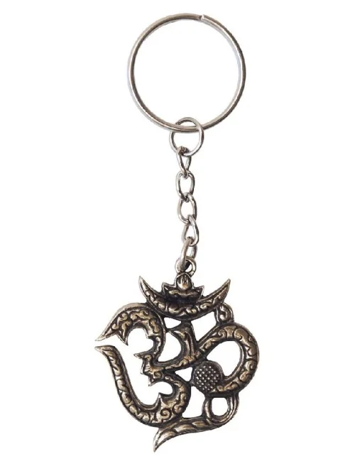 Schlüsselanhänger "Om" Messing 8cm