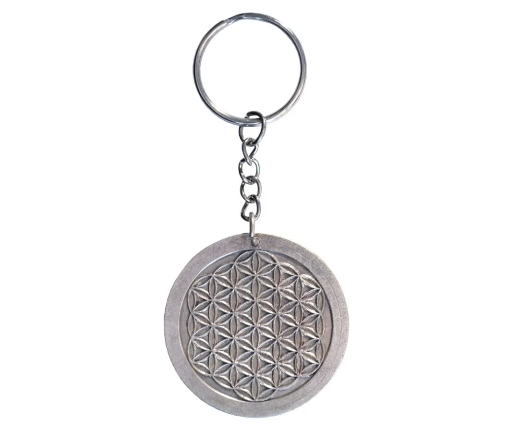 SchlüsselAnhänger - Blume des Lebens- Kupfer verzinnt