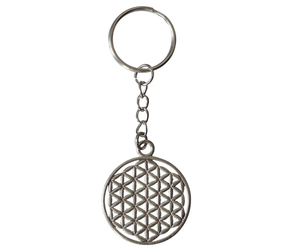 SchlüsselAnhänger - Blume des Lebens- fein, Kupfer verzinnt