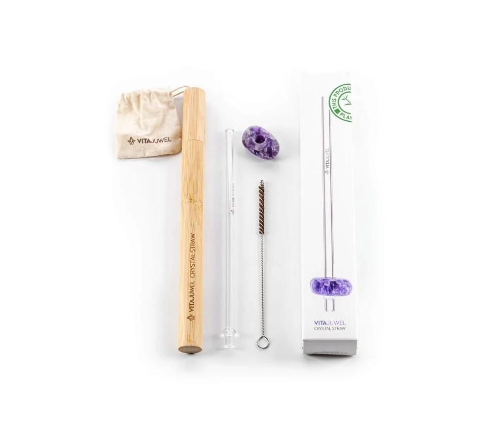 VitaJuwel - Trinkhalm Crystal Straw - Amethyst